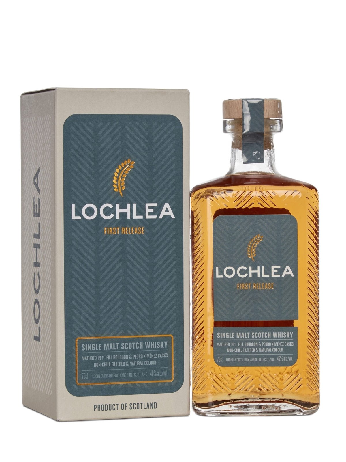 Lochlea First Release Single Malt Scotch Whisky - flaska med presentask