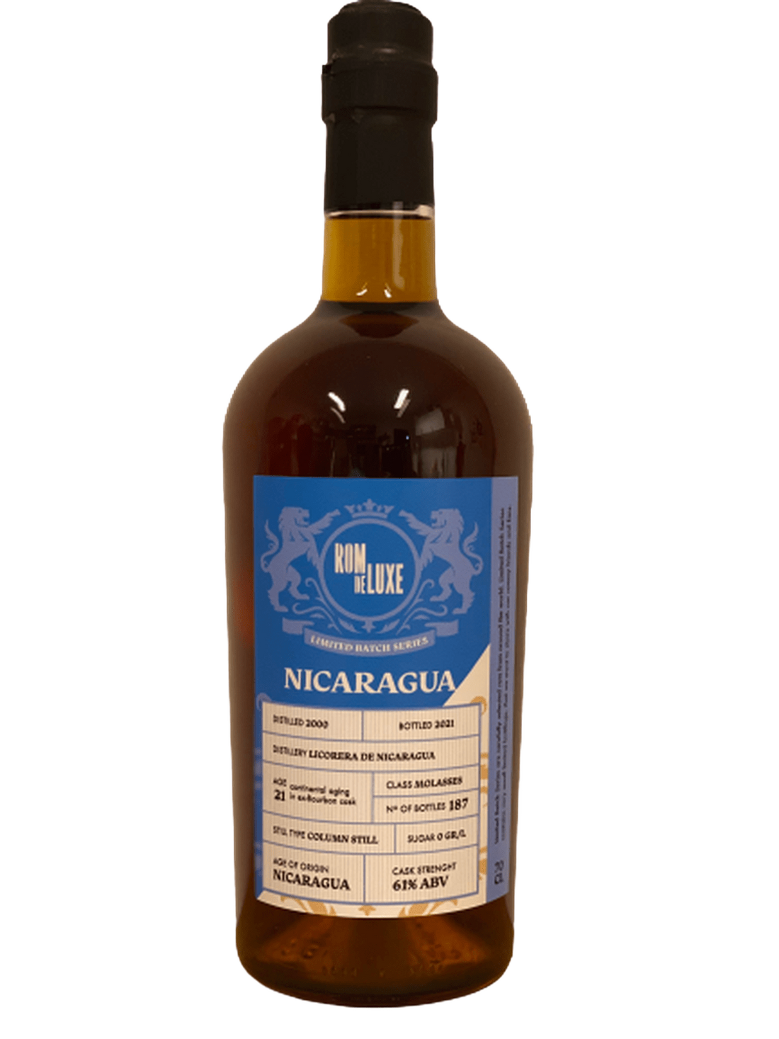 Romdeluxe Limited Batch Series Nicaragua 21 Year Old Rum - bottle