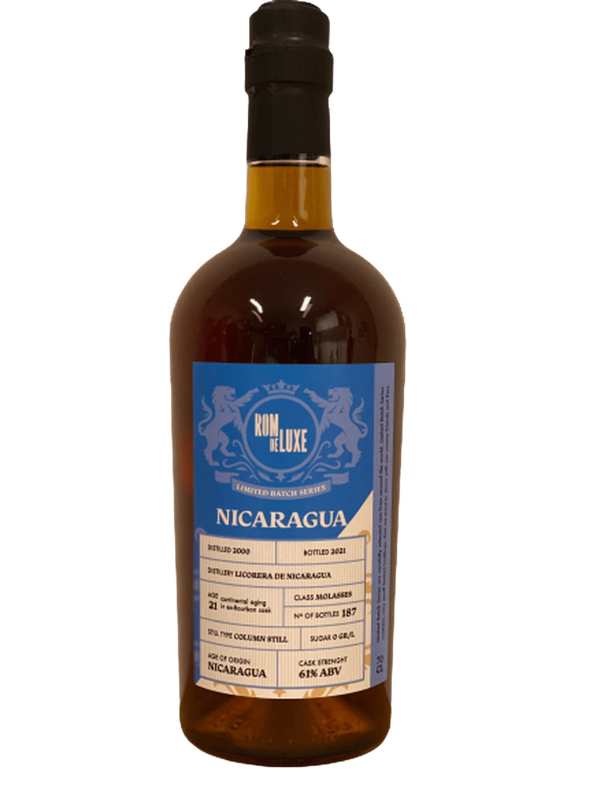 Romdeluxe Limited Batch Series Nicaragua 21 års Rom - flaske