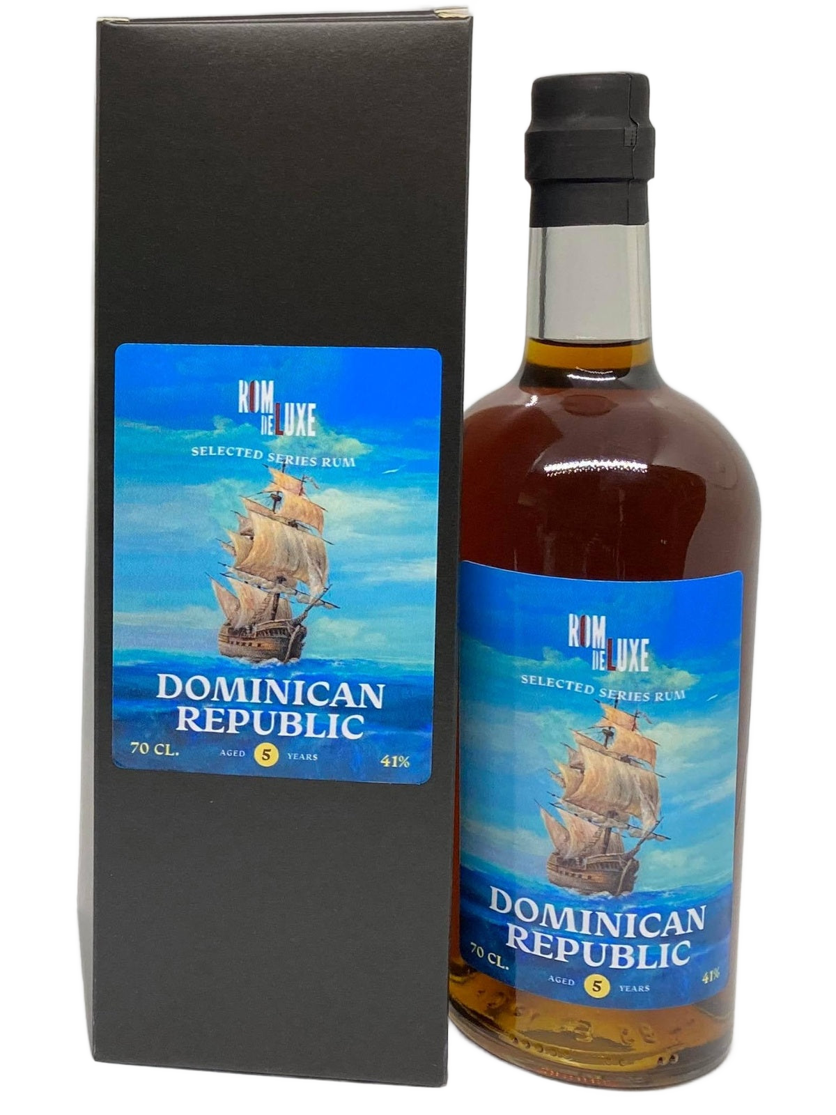 Romdeluxe Selected Series Rum Dominican Republic - bottle with gift box
