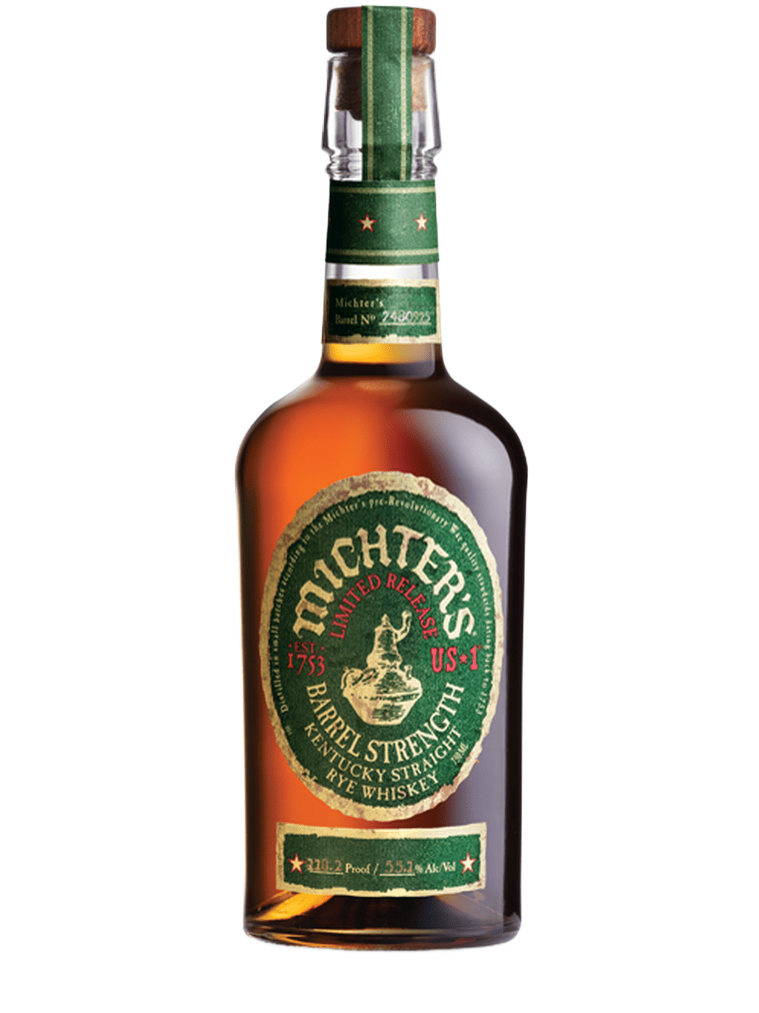Michter's Barrel Strength Kentucky Straight Rye Whiskey - flaske
