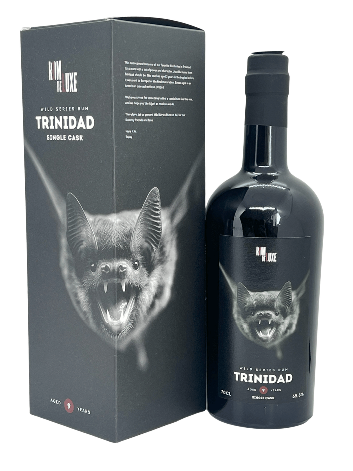 Romdeluxe Wild Series Rum No. 64 Trinidad 9 år - flaske med gaveæske