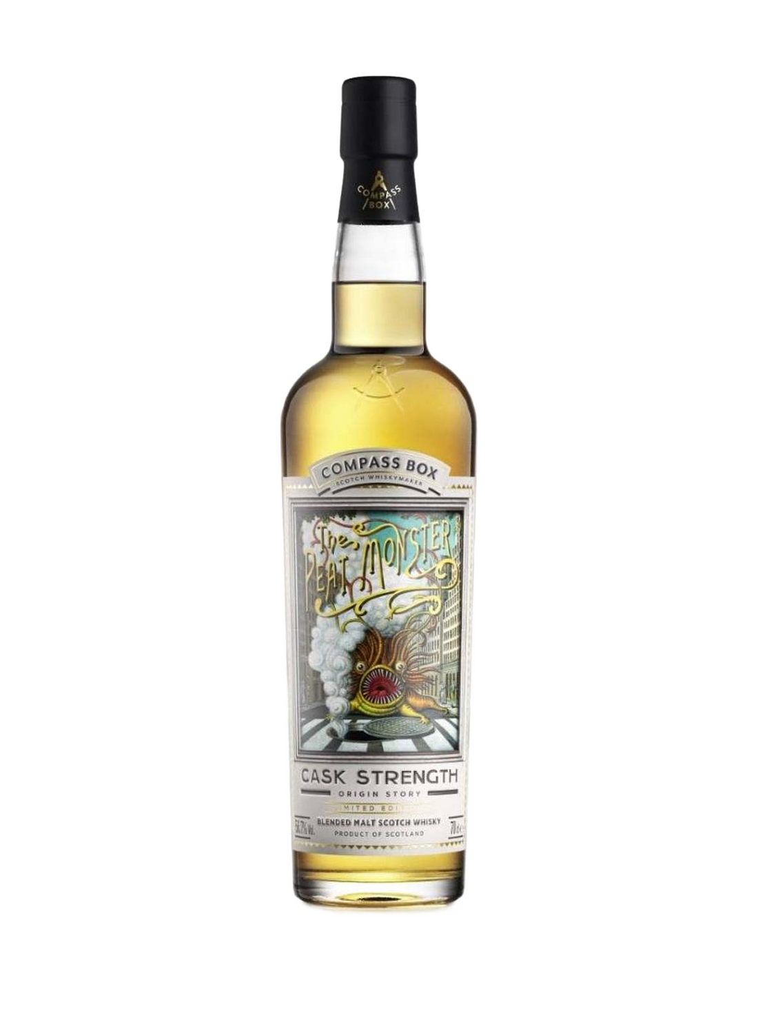 Compass Box The Peat Monster Cask Strength Whisky - flaske