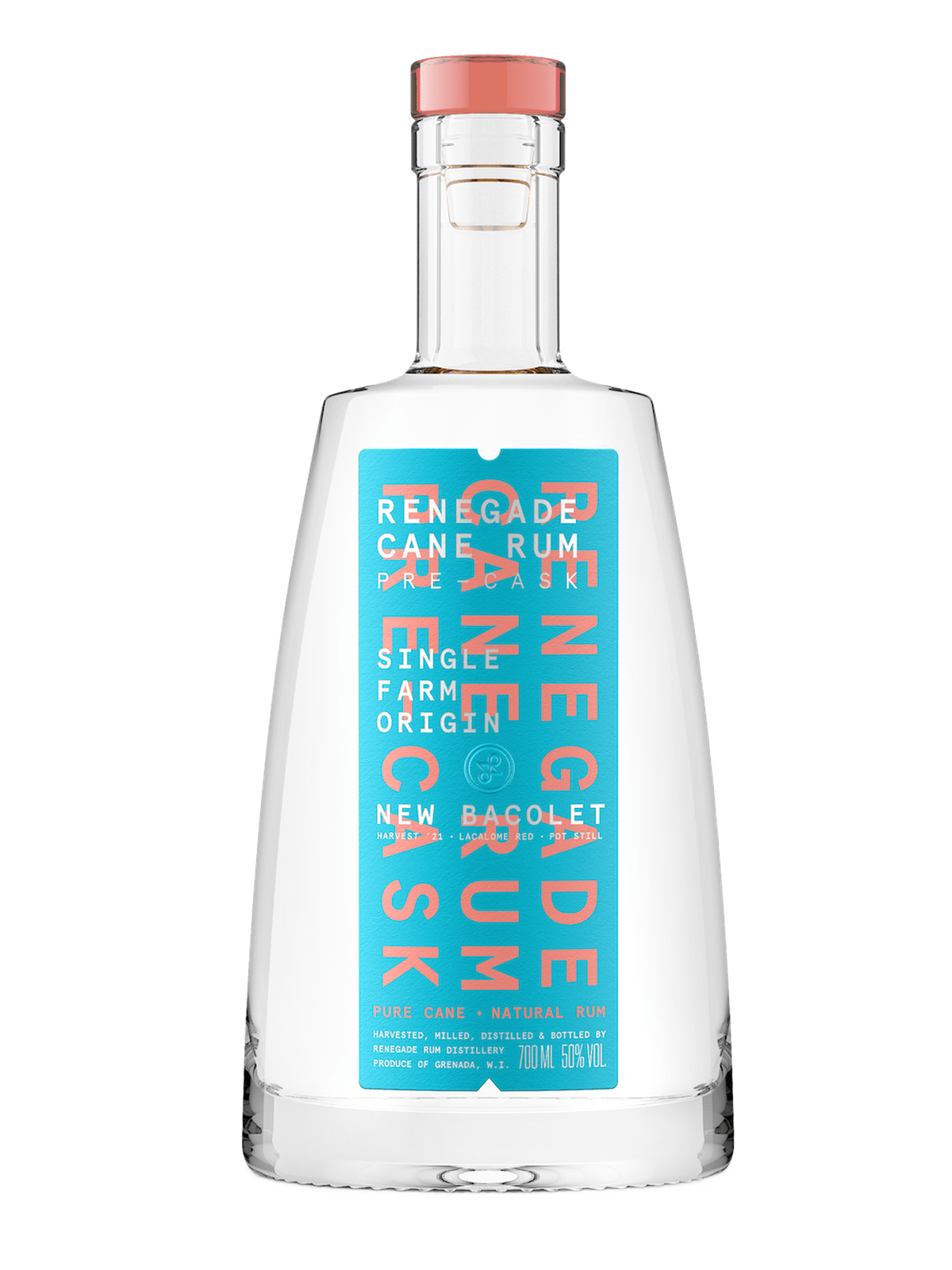 Renegade Cane Rum Pre Cask New Bacolet Pot Still - flaske