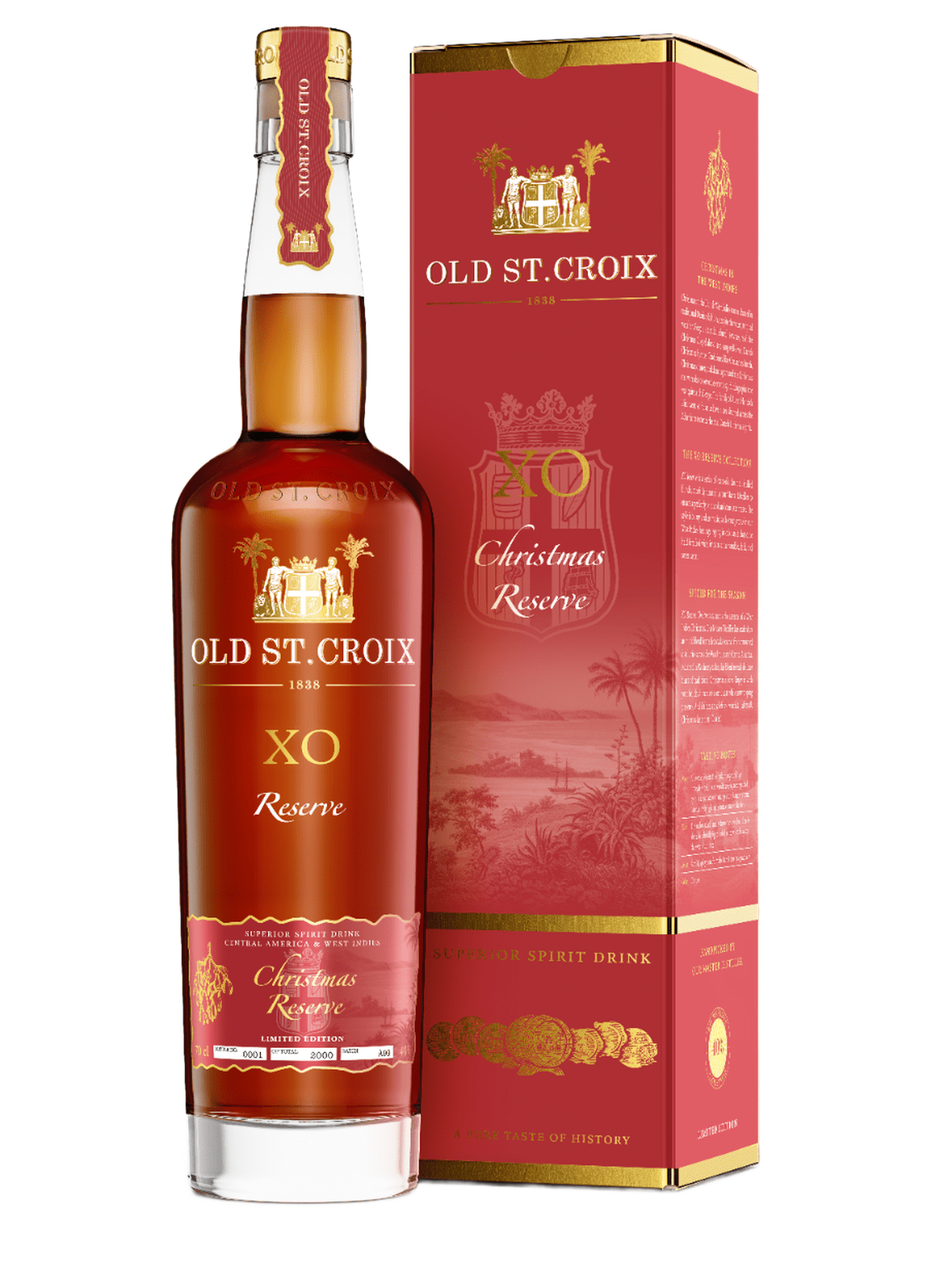 Old St. Croix Christmas XO Reserve - flaska med presentask