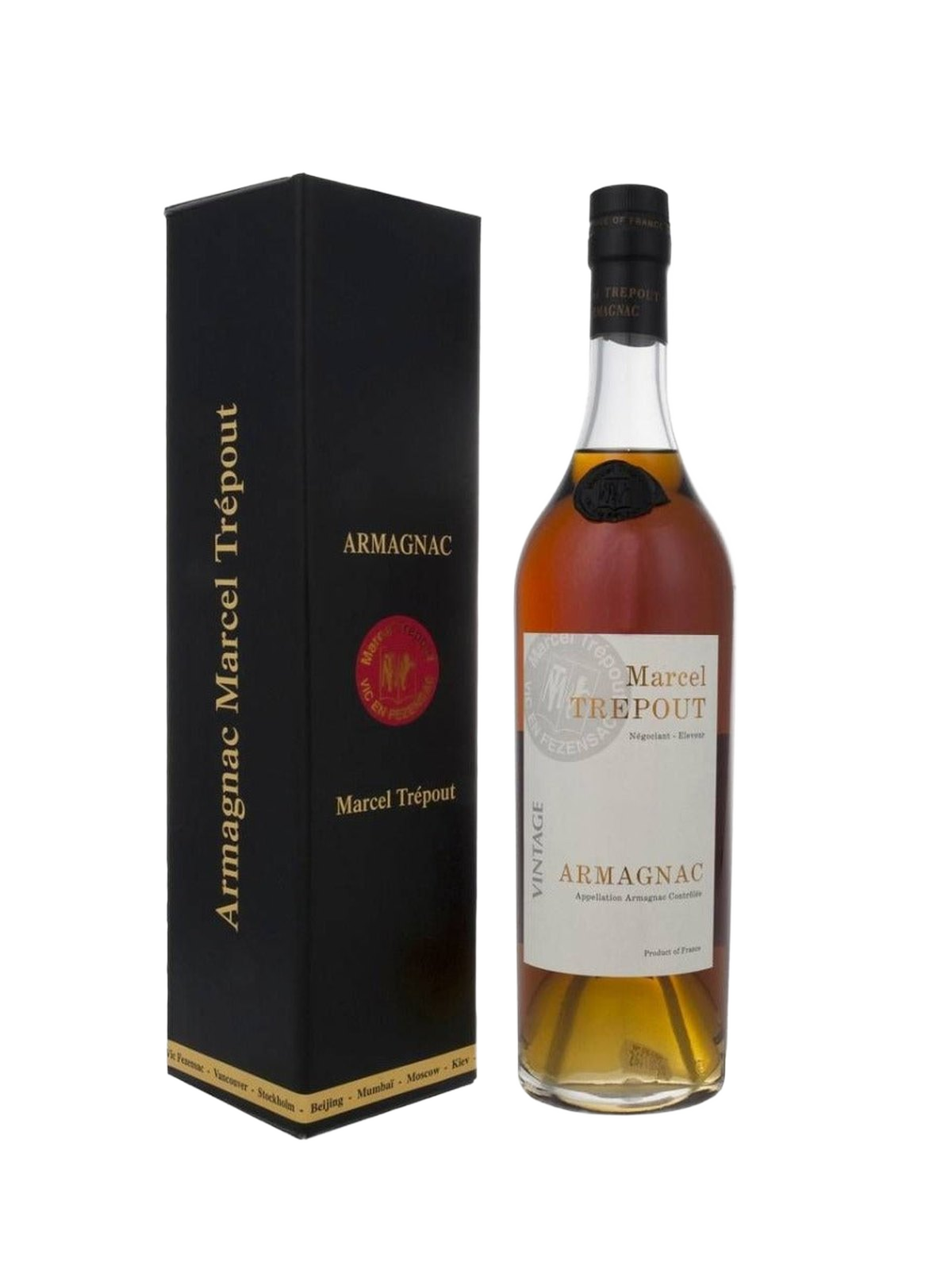 Marcel Trépout Armagnac Vintage 1992 - flaske med gaveæske