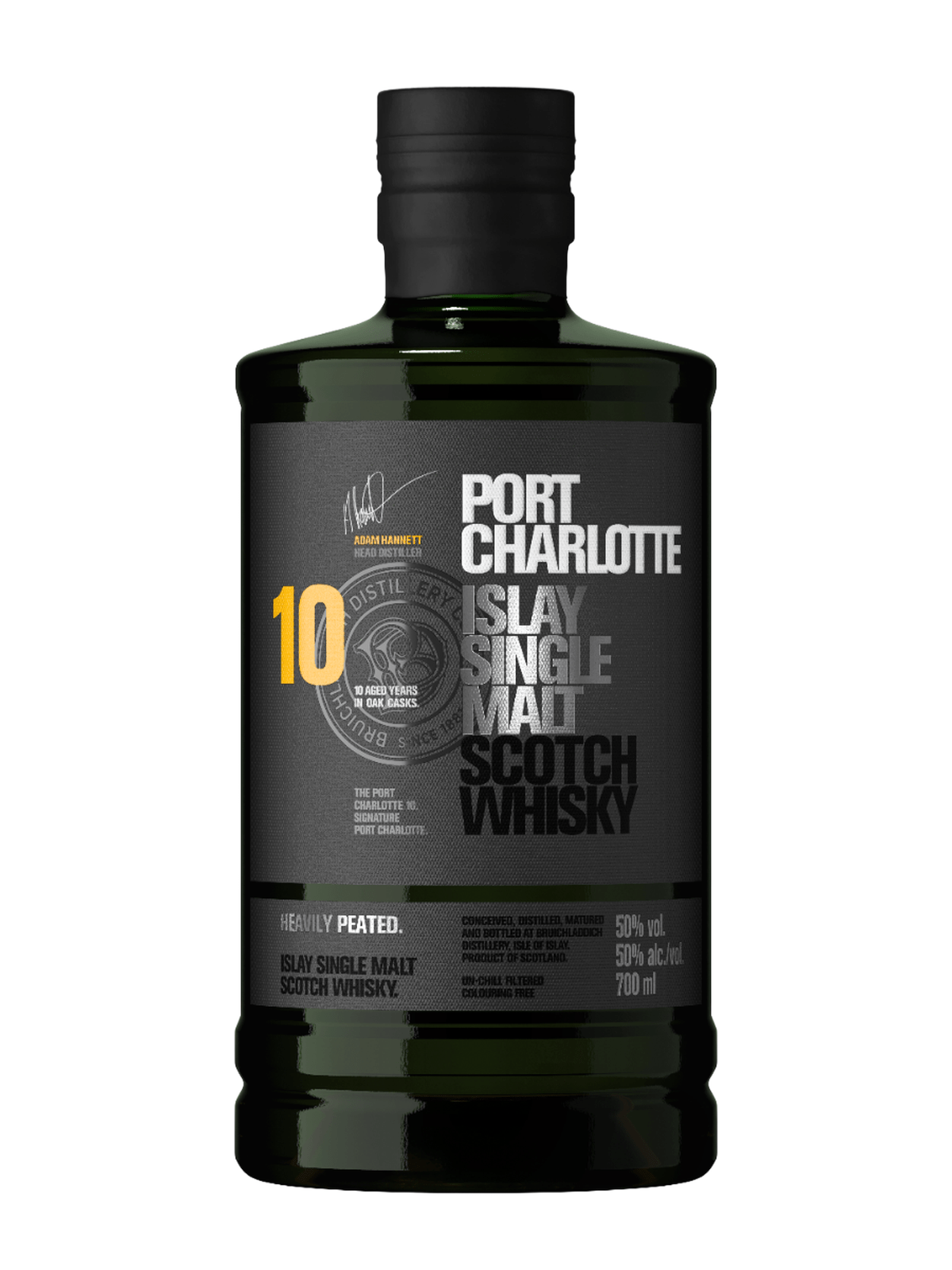 Port Charlotte 10 års Single Malt Whisky - flaske