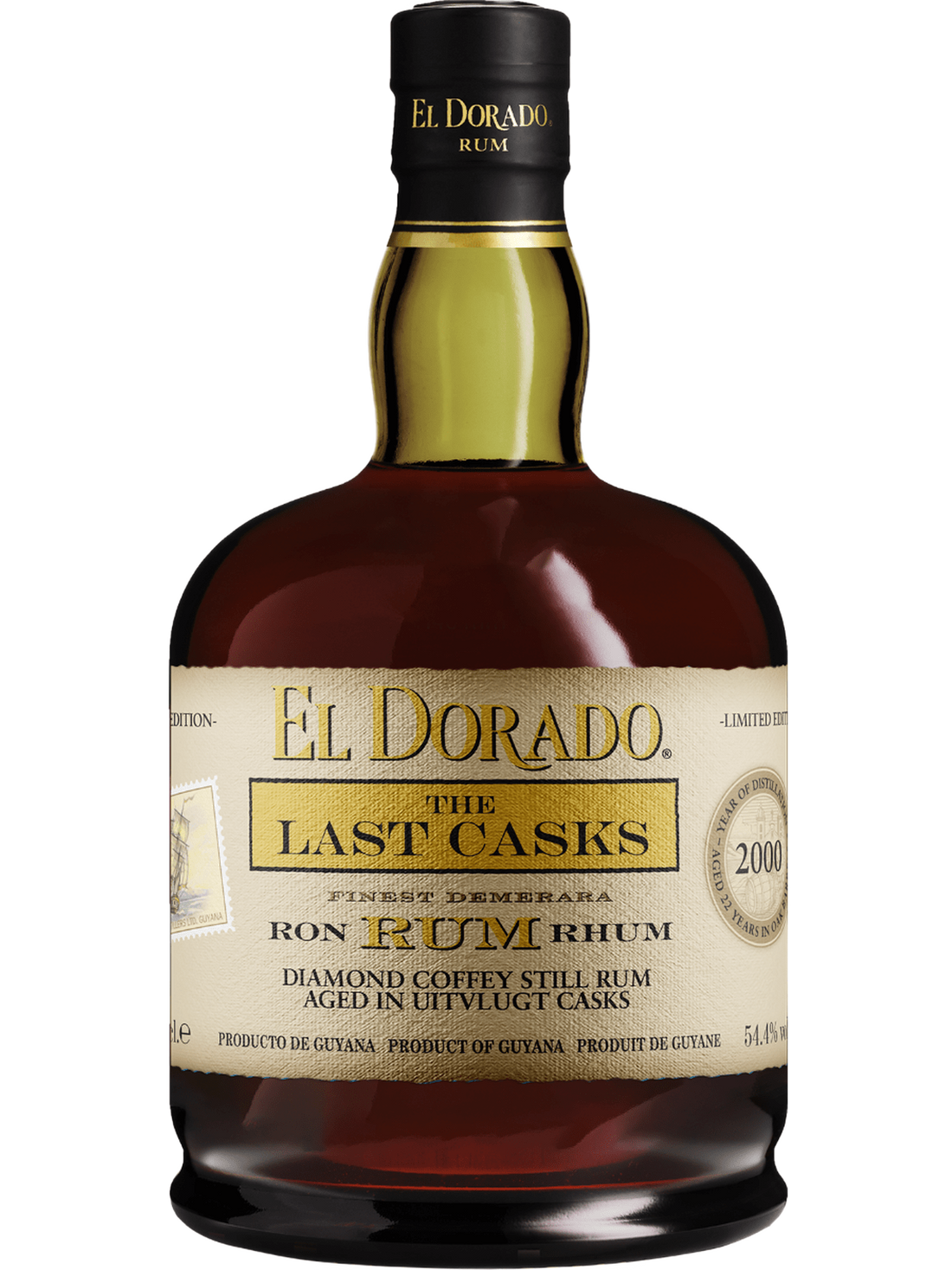 El Dorado 2000 The Last Casks Gold Label Limited Edition Rom - flaska