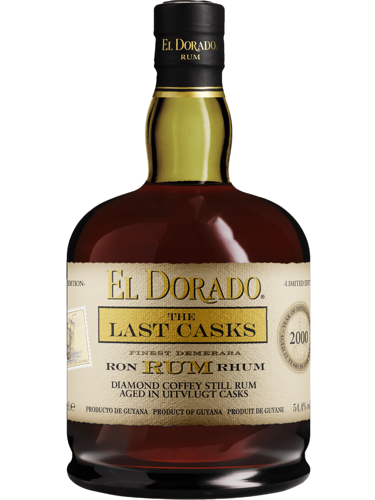 El Dorado 2000 The Last Casks Gold Label Limited Edition Rum - bottle