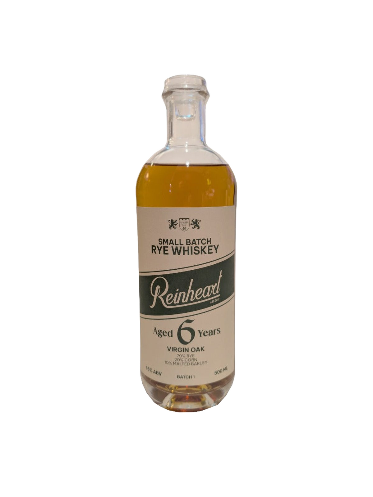 Reinheart Small Batch Rye Whiskey - bottle