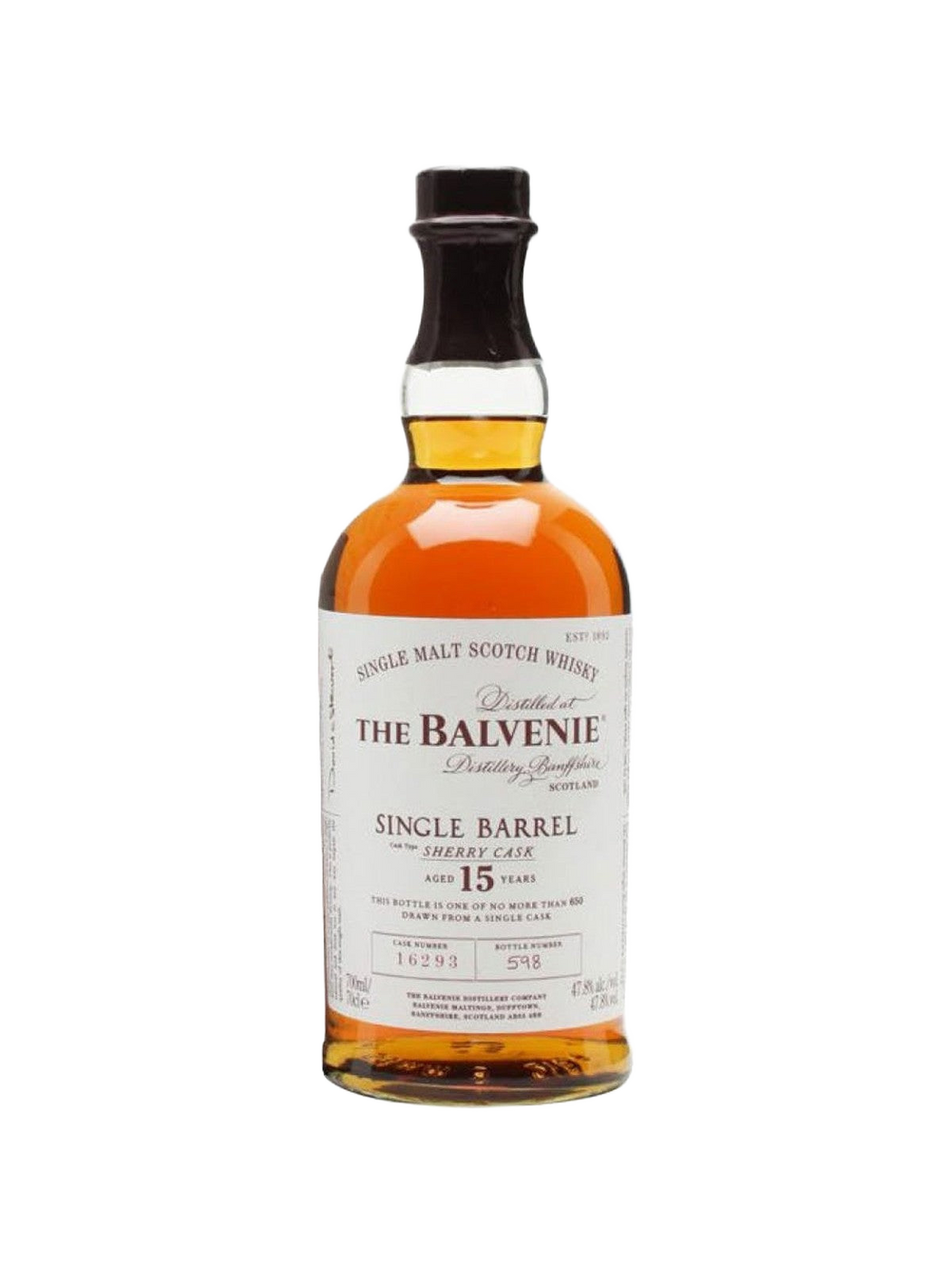 The Balvenie Single Barrel Sherry Cask 15 års Single Malt Whisky - flaske