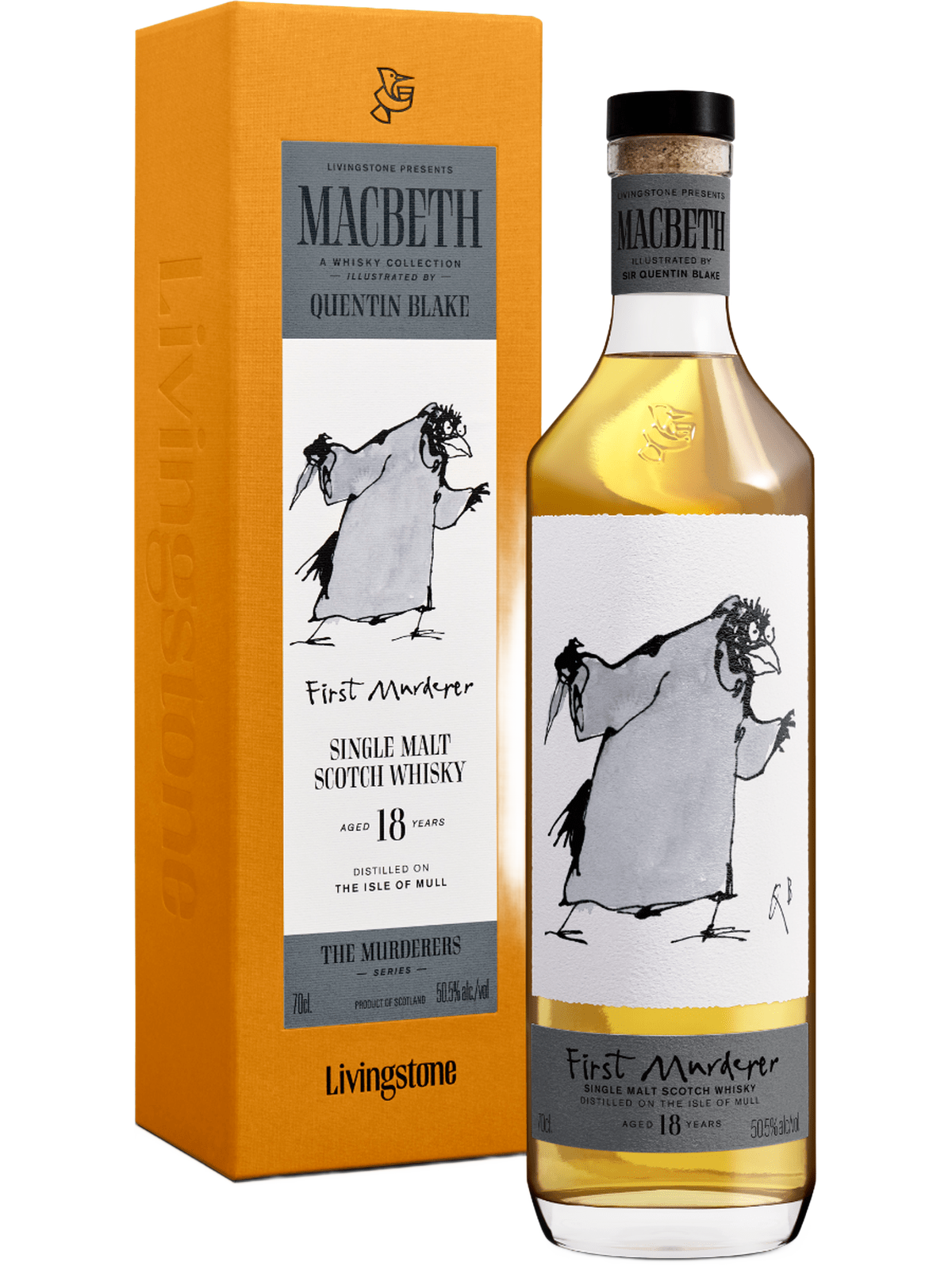 Macbeth First Murderer - The Isle of Mull 18 års Single Malt Whisky - flaske med gaveæske