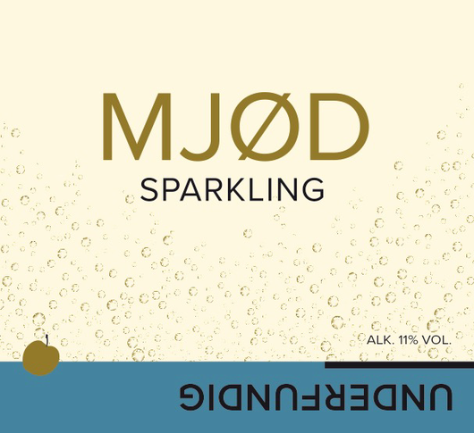Etiket til Underfundig Mjød Sparkling 11% 75cl